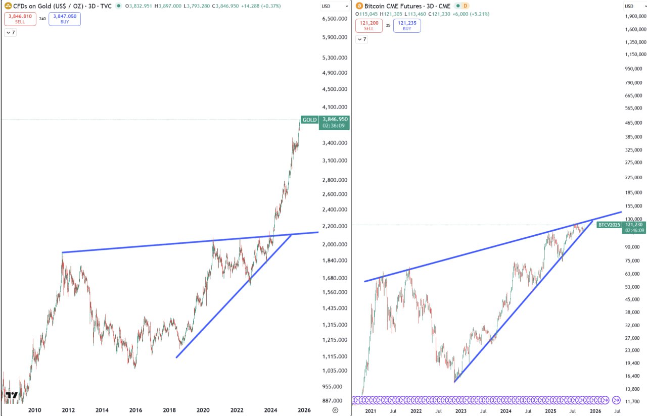 Gold and Bitcoin! What do you see?