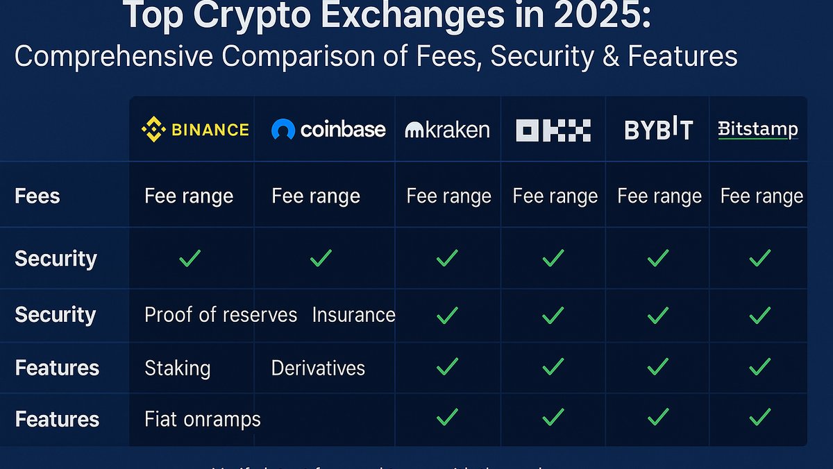 Best Crypto Exchanges 2025 – Compare Fees, Security, Features