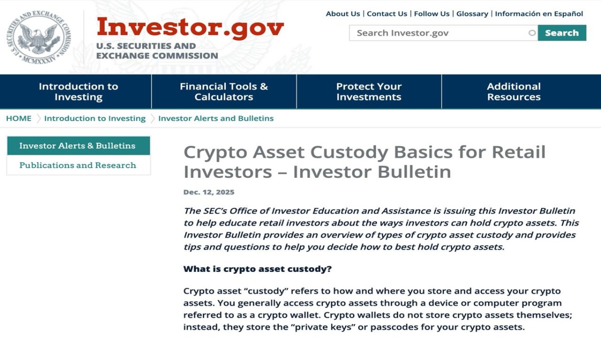 SEC’s New Crypto Custody Guidance: What Individual Investors Really Need to Understand About Keys, Wallets and Responsibility